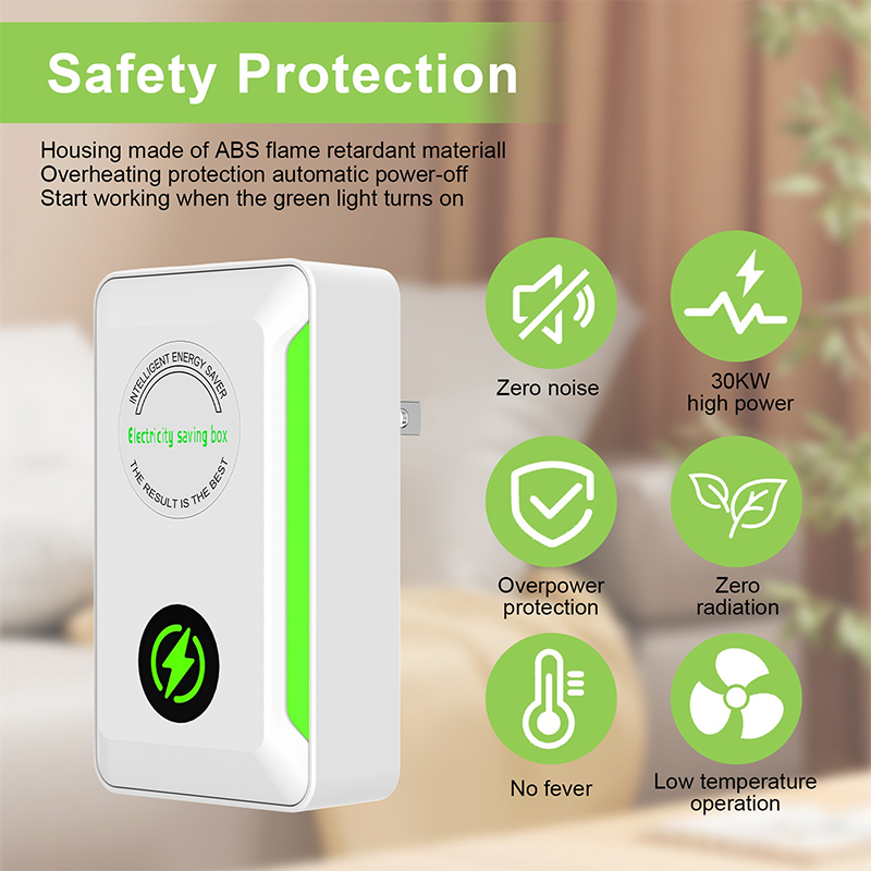 Smart Home Package - เครื่องประหยัดพลังงานไฟฟ้า กล่องประหยัดไฟแบบพกพา ปลั๊กอะแดปเตอร์แบบ US/EU สำหรับลดค่าใช้จ่ายในสำนักงานและบ้าน
