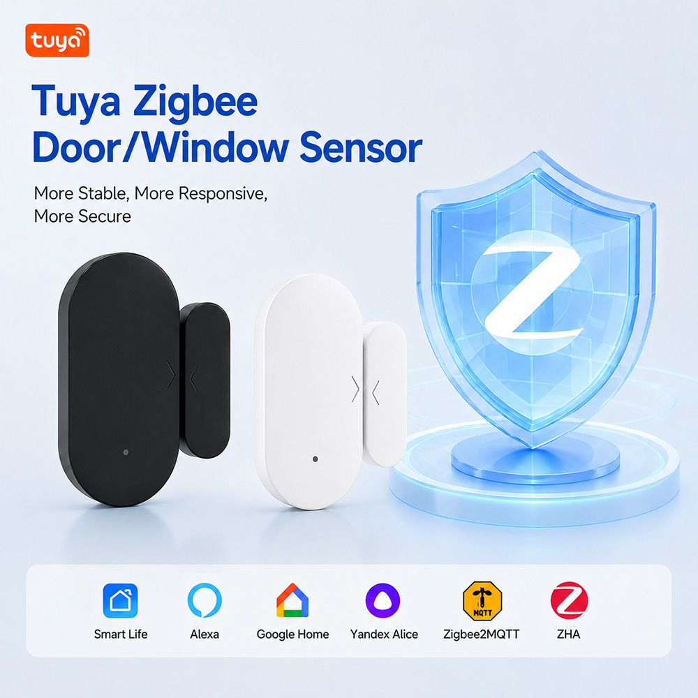 Smart Home Yandex - เซ็นเซอร์ตรวจจับการเปิด-ปิดประตูหน้าต่างขนาดเล็ก Tuya Zigbee 3.0 สำหรับบ้านอัจฉริยะ ทำงานร่วมกับ