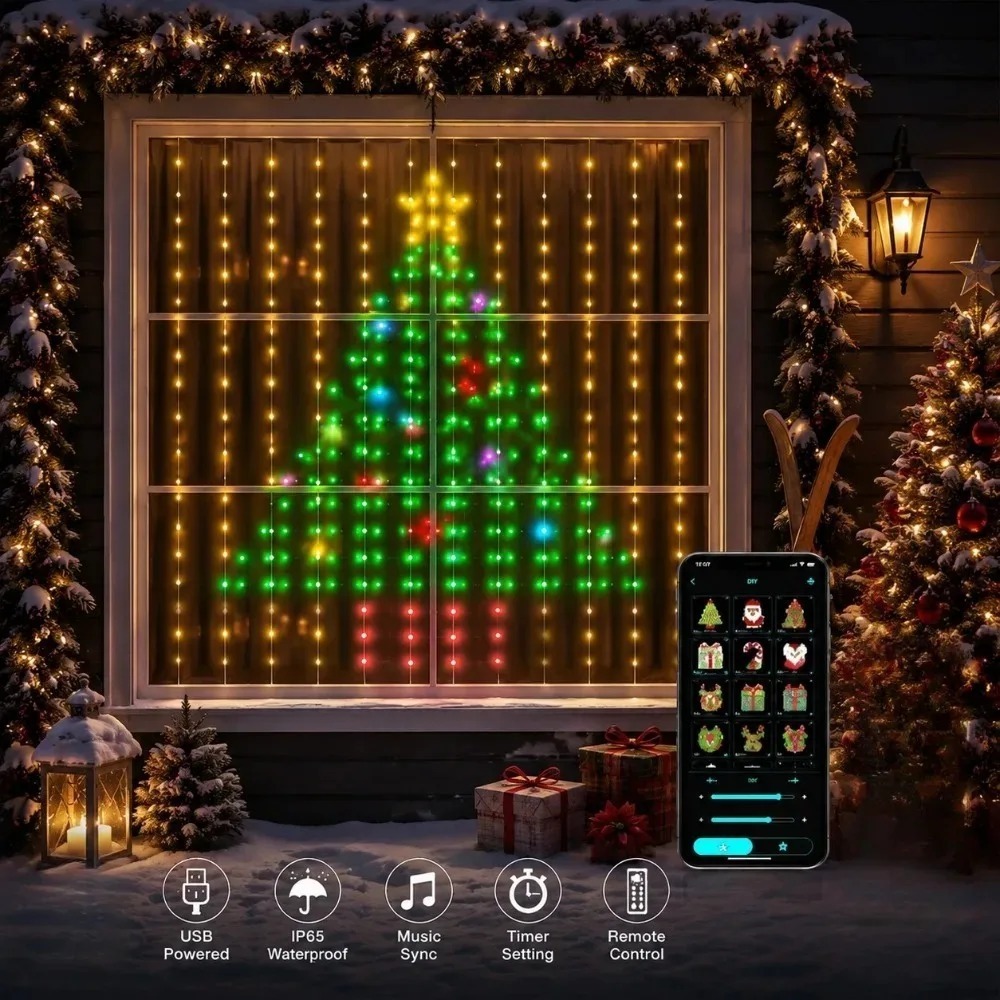 Smart Home Controller - ไฟม่าน LED พิกเซล ควบคุมผ่านแอปพลิเคชันบลูทูธ ไฟสาย RGB