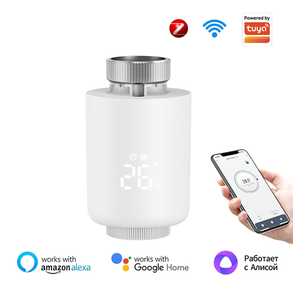 Smart Home Package - ตัวควบคุมอุณหภูมิหม้อน้ำ Tuya ZigBee, วาล์วควบคุมอุณหภูมิอัจฉริยะ TRV รองรับ