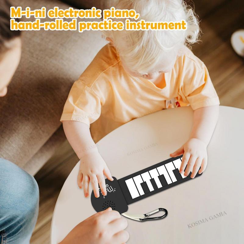 Smart Home Room - เปียโนอิเล็กทรอนิกส์แบบม้วนเก็บได้ ซิลิโคน เปียโนไฟฟ้าแบบพับได้ คีย์บอร์ดเครื่องดนตรี สำหรับการเดินทาง โรงเรียน