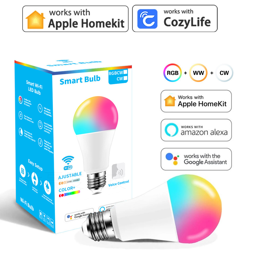 Wifi Led Dimmer - E27แผ่นเรืองแสง9W WiFi หลอดไฟ LED RGB ควบคุมการหรี่แสงได้ฟังก์ชั่นจับเวลา110V