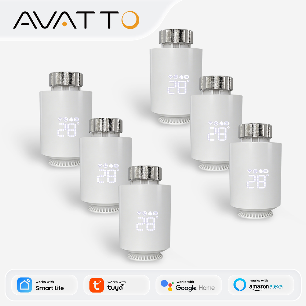 Smart Home Package - AVATTO ZigBee เทอร์โมสตัทควบคุมหม้อน้ำอัจฉริยะ TRV วาล์วควบคุมอุณหภูมิ รองรับ