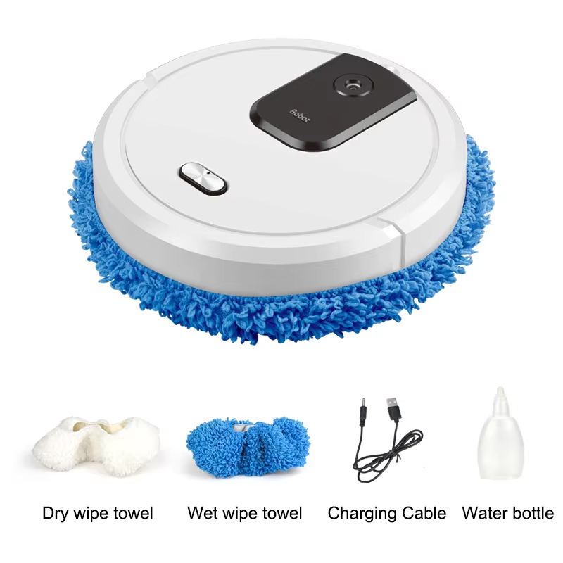 Smart Home Ac - ใหม่ เครื่องดูดฝุ่นหุ่นยนต์กวาดและถูพื้นอัจฉริยะ หุ่นยนต์ถูพื้นแบบแห้งและเปียก เครื่องใช้ในบ้านแบบชาร์จไฟได้พร้อมสเปรย์เพิ่มความชื้น