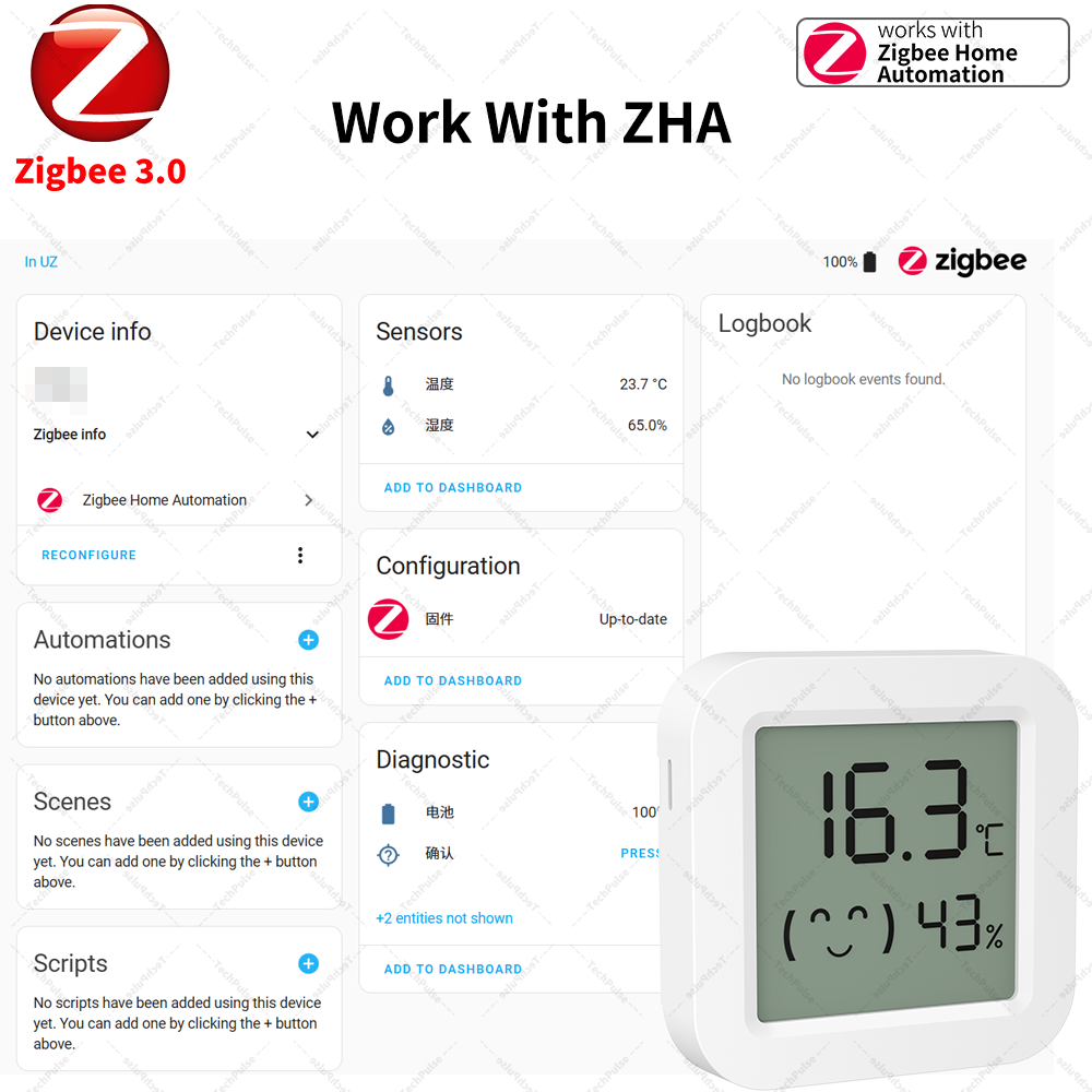 Smart Home Yandex - เซ็นเซอร์วัดอุณหภูมิและความชื้น Zigbee 3.0 ต้องใช้ฮับ Zigbee ทำงานร่วมกับ