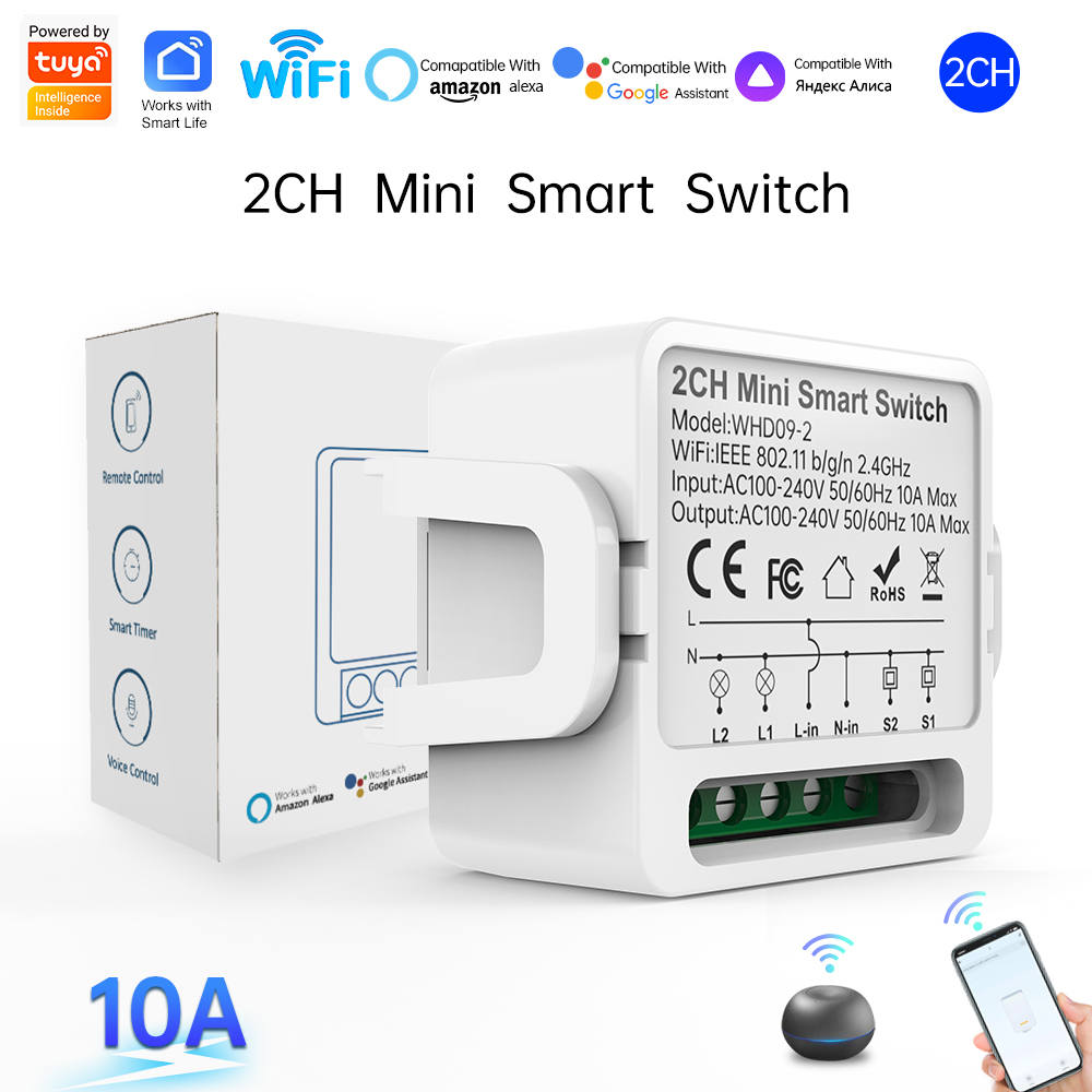 Smart Home Google - สวิตช์อัจฉริยะ Tuya แบบ 2 ทาง 2
