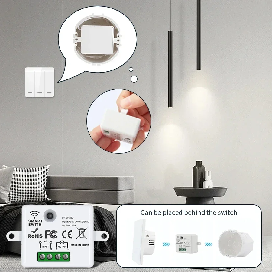 RF 433MHz รีโมทคอนโทรลไร้สายสว - Smart Home Simple บทวิจารณ์และราคา