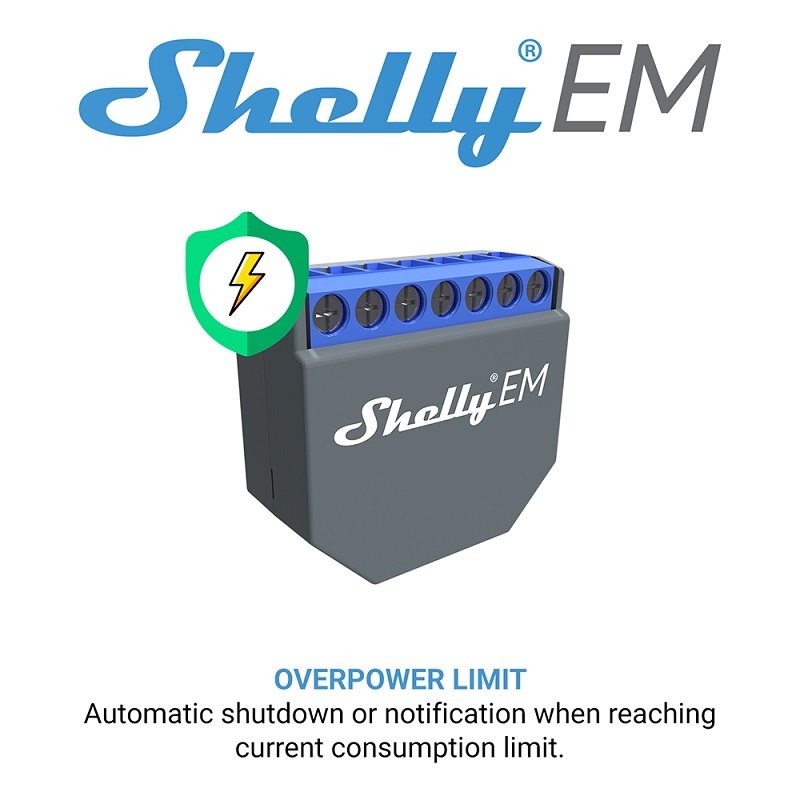 สวิตช์ควบคุมอัจฉริยะ SHELLY EM - Smart Home Google บทวิจารณ์และราคา