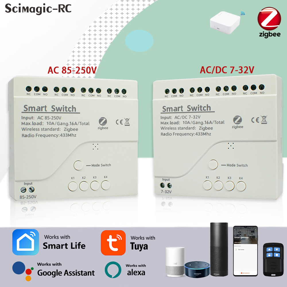 โมดูลรีเลย์สมาร์ทโฮม 4CH Zigbe - Smart Home Ac บทวิจารณ์และราคา