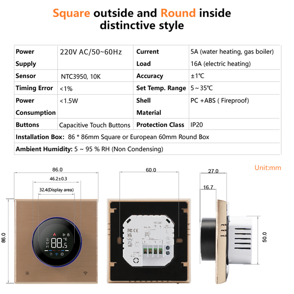 TUYA WiFi สมาร์ทลูกบิดเทอร์โมเ - Smart Home Package บทวิจารณ์และราคา