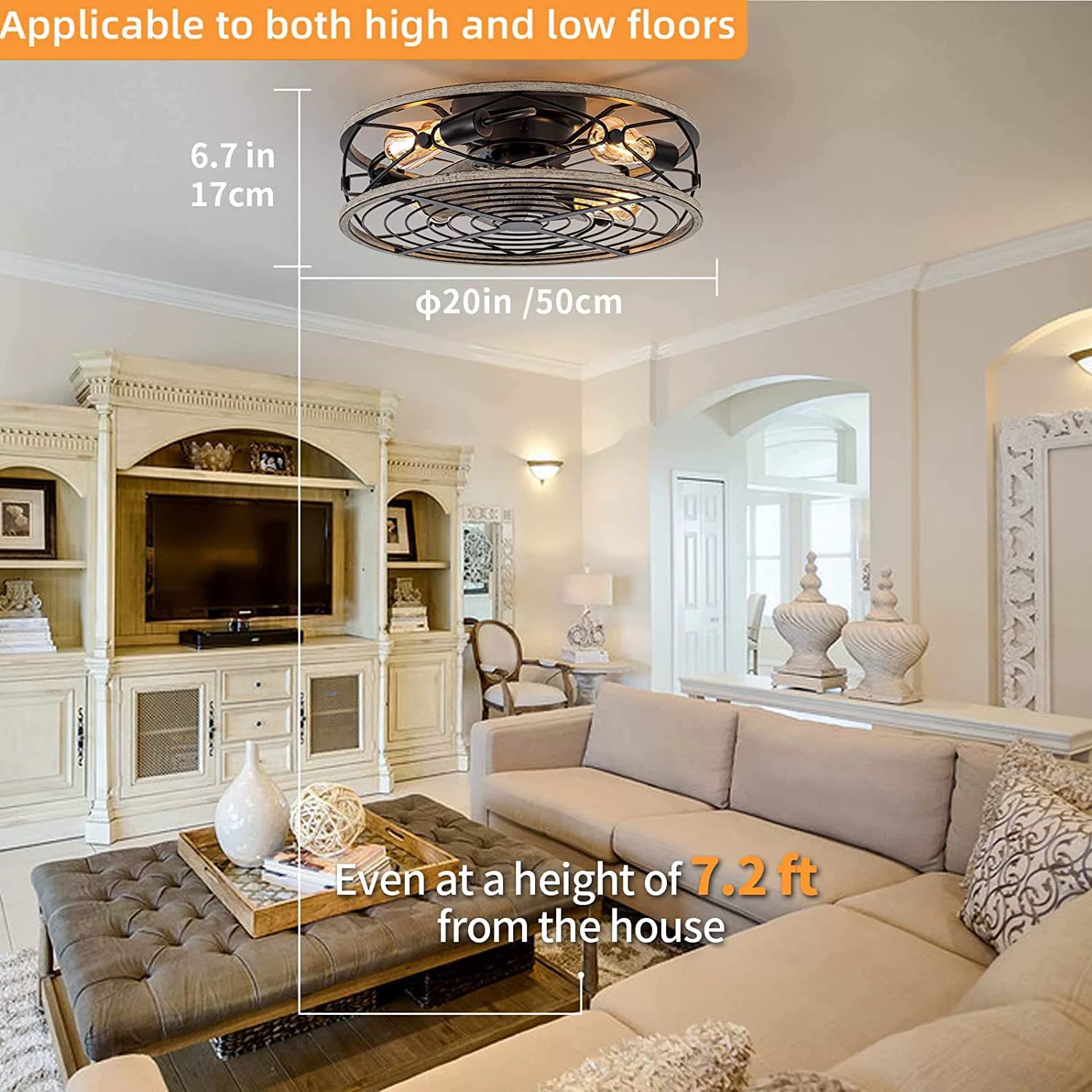 สมาร์ทเพดานพัดลมพัดลมไฟรีโมทคอ - Smart Ceiling Fan บทวิจารณ์และราคา
