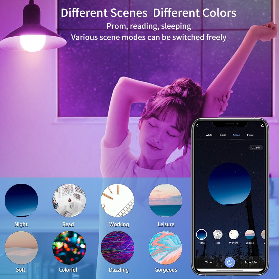 หลอดไฟ LED อัจฉริยะ E27 WiFi R - Wifi Led Dimmer บทวิจารณ์และราคา