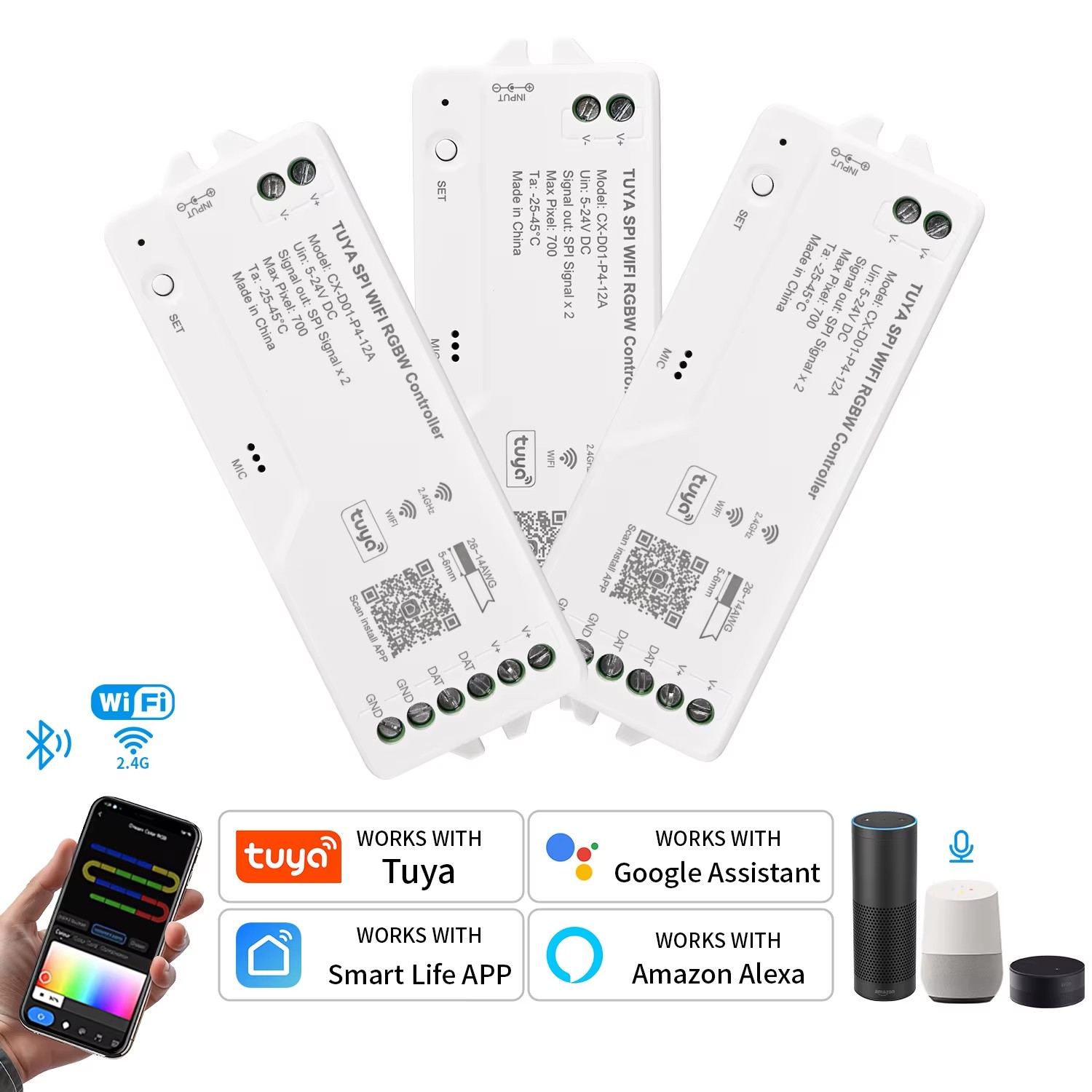 ตัวควบคุมไฟ LED SPI RGBIC RGBW - Wifi Led Dimmer บทวิจารณ์และราคา
