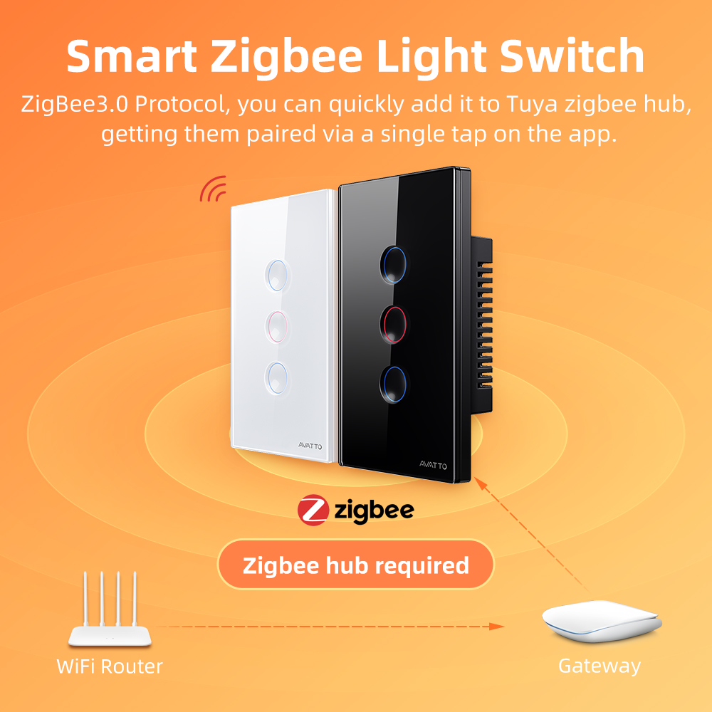 AVATTO 1/2/3/4 Gang ZigBee สวิ - Smart Home Google บทวิจารณ์และราคา