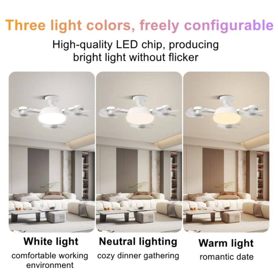 พัดลมเพดานพร้อมไฟ รุ่น E27 3/4 - Smart Ceiling Fan บทวิจารณ์และราคา