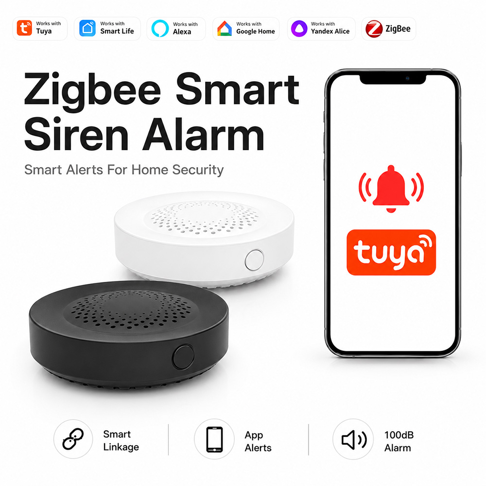 ไซเรนเตือนภัย Tuya Zigbee 100d - Smart Home Yandex บทวิจารณ์และราคา