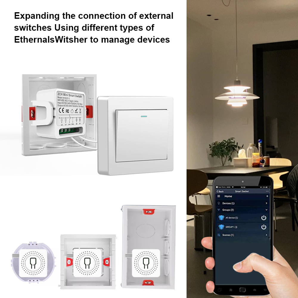 สวิตช์อัจฉริยะ Tuya แบบ 2 ทาง  - Smart Home Google บทวิจารณ์และราคา